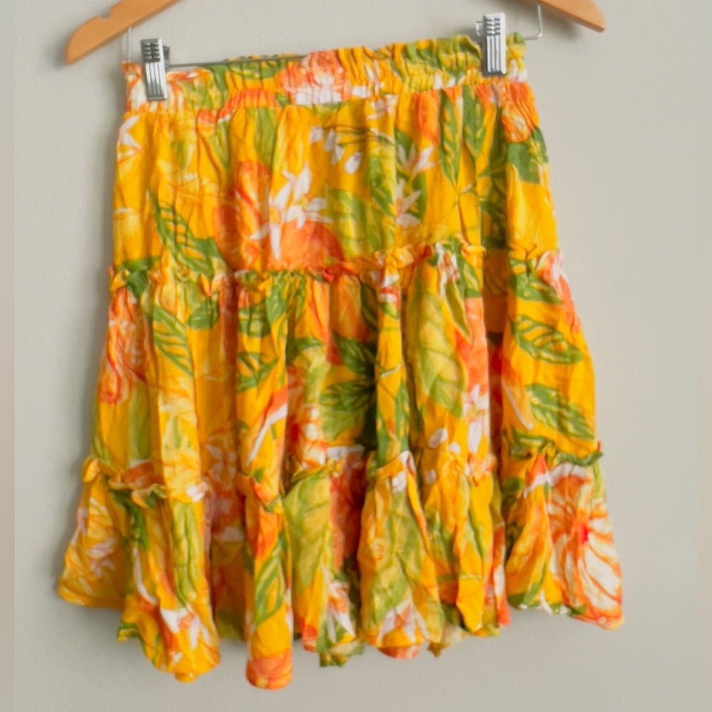 Rachel Roy Tropical Tier Mini Skirt